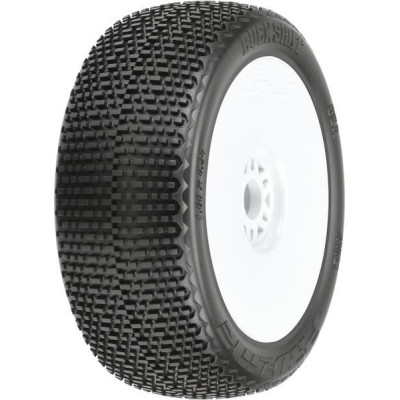 Pro-Line kolo 3.3", pneu Buck Shot S3 Buggy, disk H17 bílý (2)