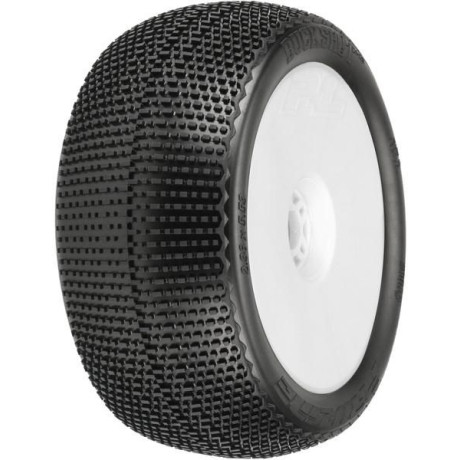 Pro-Line kolo 4.0", pneu Buck Shot S3, disk Zero Offset H17 bílý (2)