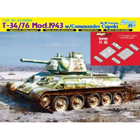 Model Kit tank 6621 - T-34/76 Mod.1943 w/Commander Cupola No. 112 Factory (1:35)