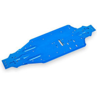 Pótalkatrész a Traxxas Sledge RC modellautóhoz. Traxxas alváz alumínium kék eloxált.
