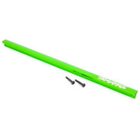 Tuning alkatrész a Traxxas Sledge RC modellautóhoz. Traxxas alumínium központi merevítő zöldre eloxált.