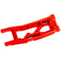 Tuning alkatrész a Traxxas Sledge RC modellautóhoz. Traxxas bal hátsó kerékfelfüggesztő kar piros.