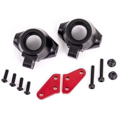 Traxxas těhlice přední hliníková červeně eloxovaná (levá a pravá)