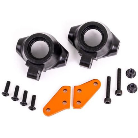 Traxxas těhlice přední hliníková oranžově eloxovaná (levá a pravá)