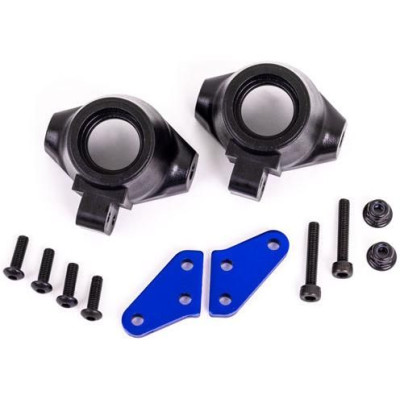 Traxxas těhlice přední hliníková modře eloxovaná (levá a pravá)