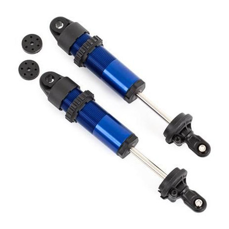 Traxxas tlumič dlouhý GT-Maxx hliníkový modře eloxovaný (2)