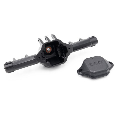 CRX celohliníkový přední & zadní domek nápravy, černý, 1 ks.