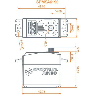 Spektrum servo A6190 8.3kg.cm 0.13s/60° MG HV