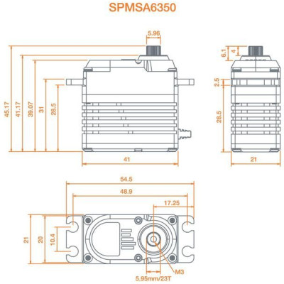 Spektrum servo A6350 61.4kg.cm 0.095s/60° BL HV