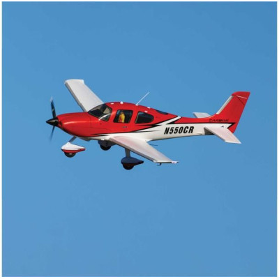 E-flite Cirrus SR-22T 1.5m červený SAFE Select BNF Basic