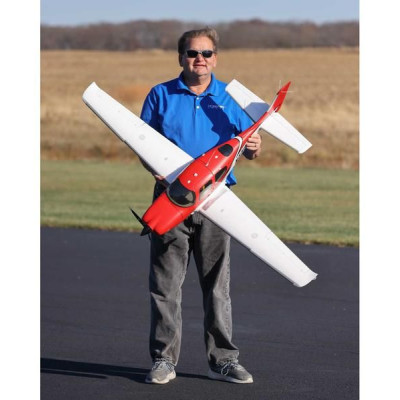 E-flite Cirrus SR-22T 1.5m červený SAFE Select BNF Basic