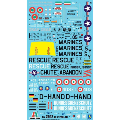 Model Kit vrtulník 2692 - AB 212 /UH 1N (1:48)