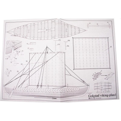Dušek Vikingská loď Gokstad 1:72 kit