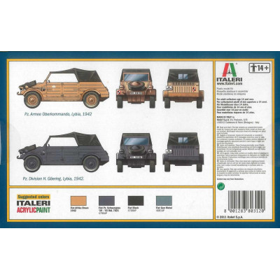 Model Kit military 0312 - VW Typ 82 KUBELWAGEN (1:35)