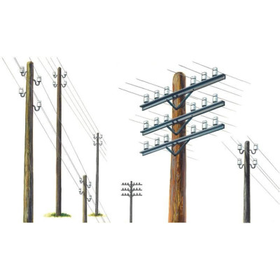 Model Kit doplňky 0404 - TELEGRAPH POLES (1:35)