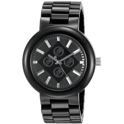 LEGO LEGO hodinky pro dospělé 4 Stud Brick Black/Chrome LEGO9007705