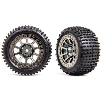 Traxxas kolo 2.2", disk černě chromovaný, pneu Alias (2) (zadní)