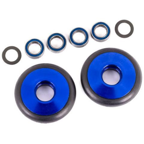 Traxxas kola wheelie hliníkové modře eloxované (2)