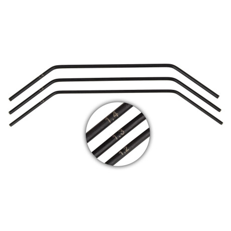 RC10 T6.1 přední stabilizátory, 3 ks.