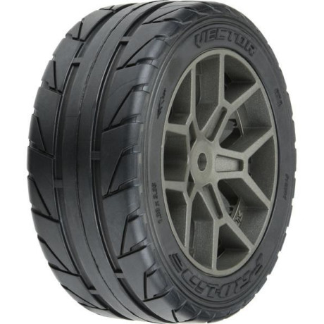 Pro-Line kolo 2.4", pneu Vector S3 35/85 Belted, disk šedý H12 (2)