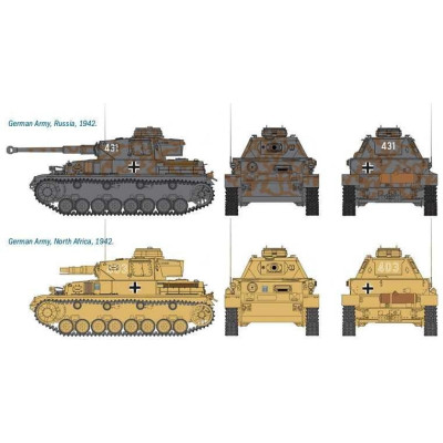 Fast Assembly tanky 7514 - Sd.Kfz.161 Pz.Kpfw.IV Ausf. F1/F2 (1:72)