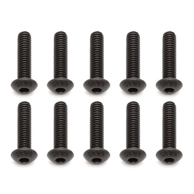 Imbusové šrouby s čočkovitou hlavou M4x16 mm FHCS, 10 ks.