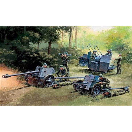 Model Kit military 7026 - GERMAN GUNS SET: PAK35-PAK40-FLAK38 (1:72)
