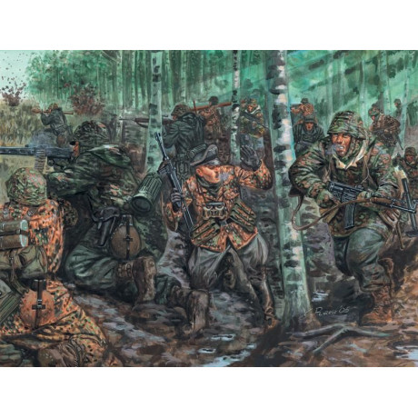 Model Kit figurky 6068 - WWII -GERMAN ELITE TROOPS (1:72)