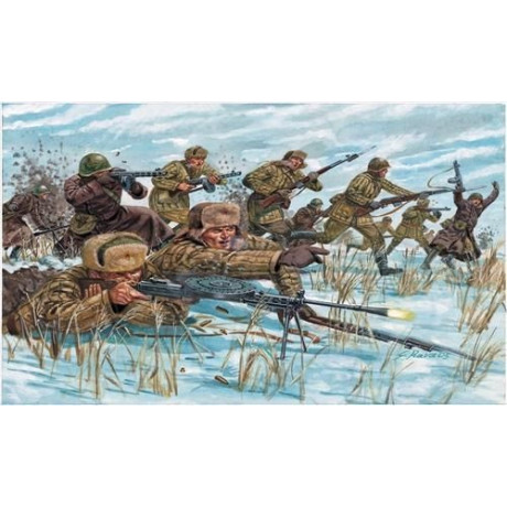Model Kit figurky 6069 - WWII -RUSSIAN INFANTRY (WINTER UNIF) (1:72)