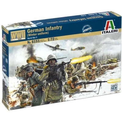 Model Kit figurky 6151 - WWII - GERMAN INFANTRY (Winter Uniform) (1:72)