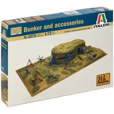 Model Kit diorama 6070 - WWII - BUNKER AND ACCESSORIES (1:72)