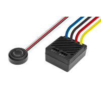 Kétirányú elektronikus fordulatszám-szabályozó 540/550 DC motorokhoz, 70/120A terhelhetőséggel. 2-3S LiPo/-8 cellás NiMH tápegység, BEC 5-7,5 V/3A. Elektronikus kapcsoló Bluetooth modullal. Széleskörű beállítási lehetőségek az ISD Go alkalmazásban. Méretek: 38,6x31,6x17,2mm, súly 53,5g.