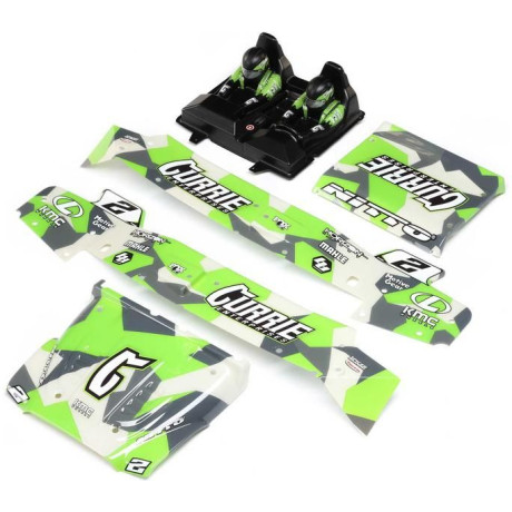 Losi karosérie, kabina zelená, potištěná: Hammer Rey