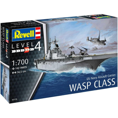 Plastic ModelKit loď 05178 - Assault Carrier USS WASP CLASS (1:700)