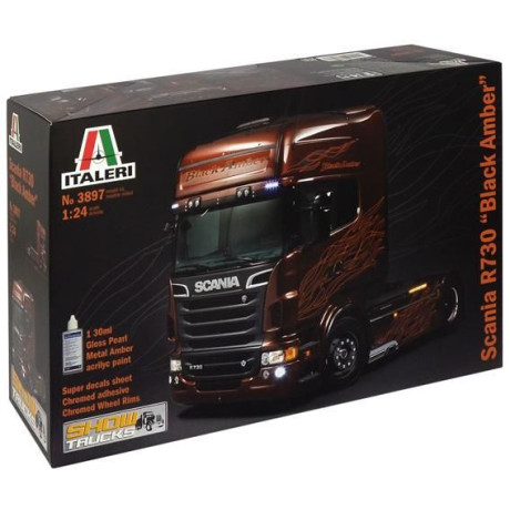 Model Kit truck 3897 - SCANIA R BLACK AMBER (1:24)