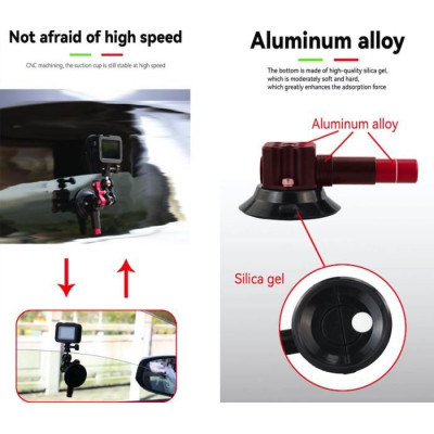 CNC Quick Release Vehicle Suction Mount (3inch) Titanium