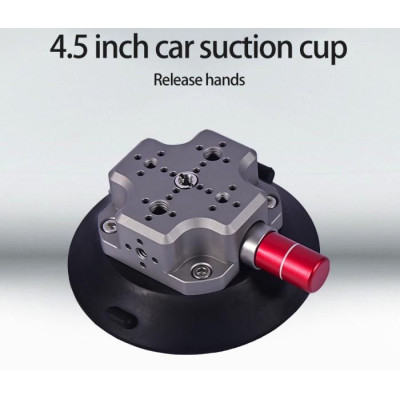 CNC Quick Release Vehicle Suction Mount (4.5inch) Black