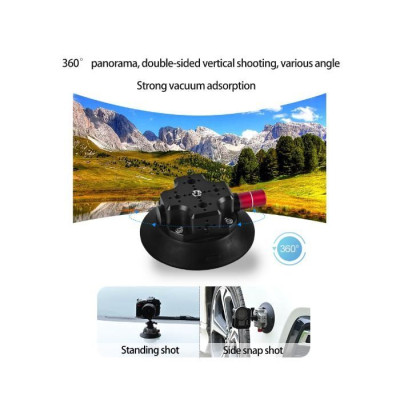 CNC Quick Release Vehicle Suction Mount (6inch) Titanium
