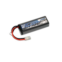 TAMIYA csatlakozóval, kapacitás 4100mAh, 50C kisütési áram (rövid távon 60C), XH-3S balancer csatlakozók, feszültség 11,1V/3S, hossz: 138mm, szélesség: 46,0mm, magasság: 25mm, súly: 347g.