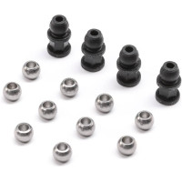 Pótalkatrész RC autó modellekhez Losi Mini JRX2: golyócsap golyók, lengéscsillapító tartók