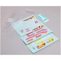 Pótalkatrész RC modell autókhoz Losi Mini JRX2: karosszéria, szárny festetlen