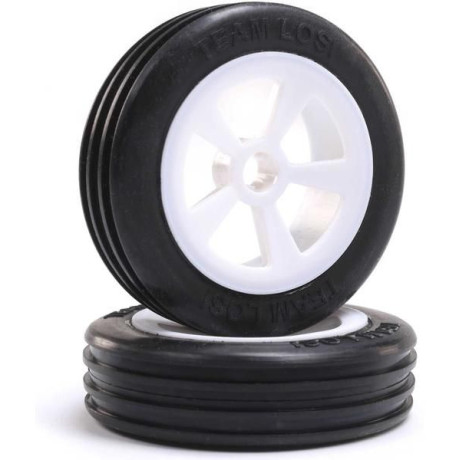 Losi kolo přední s pneu Rib, bílé (2): Mini JRX2