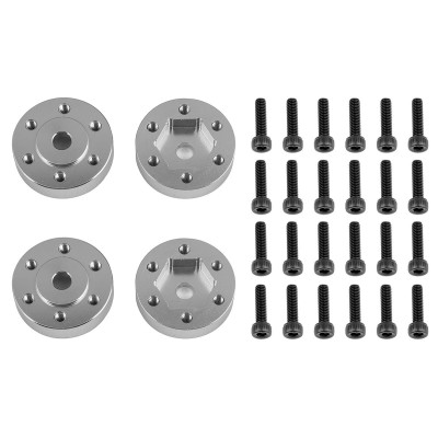 FT Enduro hliníkové Beadlock šestihrané adaptéry, stříbrné, včetně šroubů, 4+24 ks.