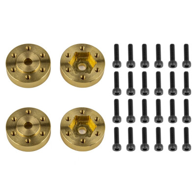 FT Enduro hmosazné Beadlock šestihrané adaptéry, stříbrné, včetně šroubů, 4+24 ks.