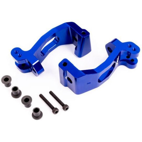 Traxxas závěs těhlice hliníkový modře eloxovaný (levý a pravý)