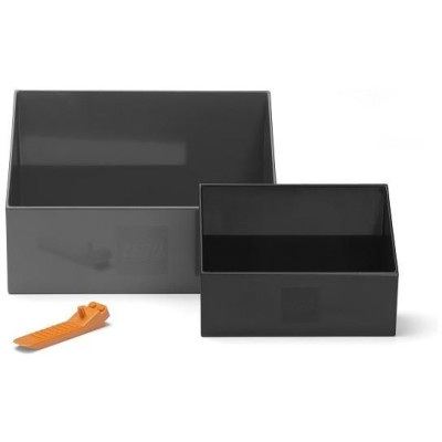 LEGO naběrač na kostičky šedá/černá, set 2ks