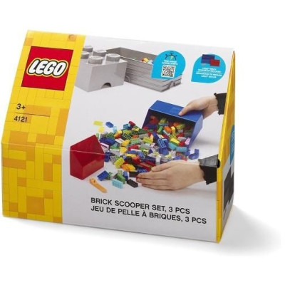 LEGO naběrač na kostičky šedá/černá, set 2ks