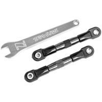 Traxxas szürke eloxált hátsó hajtórúd (2db), 7075-T6 erősségi alumíniumból, összeszerelve, golyóscsap végzárókkal, állítható csavarkulccsal. Tuning alkatrész a Drag Slash-hez.