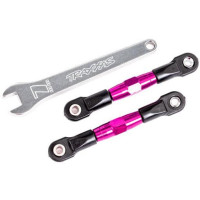 Traxxas rózsaszín eloxált hátsó hajtórúd (2db), 7075-T6 erősségi alumíniumból, összeszerelve, golyóscsap végzárókkal, állítható csavarkulccsal. Tuning alkatrész a Drag Slash-hez.