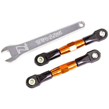 Traxxas ojnička zadní stavitelná hliníková oranžově eloxovaná (2) (pro Drag Slash)